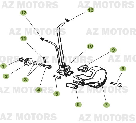 Circuit De Lubrification AZMOTORS PiÃ¨ces Beta RR 50 MOTARD - 2011-2010