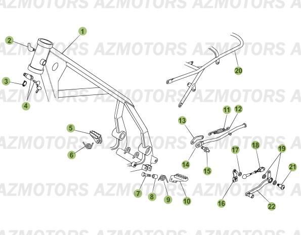 Accessoires Du Chassis AZMOTORS PiÃ¨ces Beta 50 Motard RACING - 2007