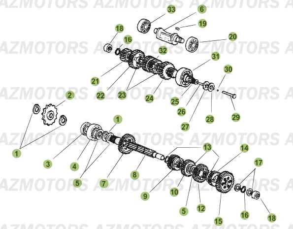 Boite A Vitesses AZMOTORS PiÃ¨ces Beta 50 Motard RACING - 2007