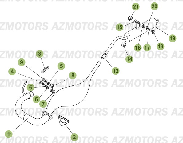 Echappement AZMOTORS PiÃ¨ces Beta 50 Motard RACING - 2008