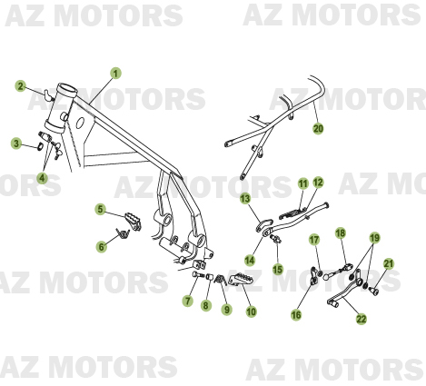 Accessoires Du Chassis AZMOTORS PiÃ¨ces Beta 50 Motard STANDARD - 2009