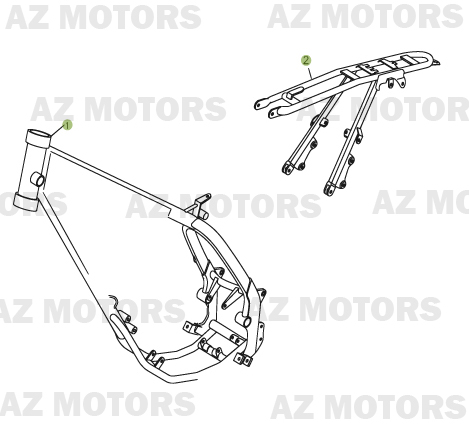 Chassis AZMOTORS PiÃ¨ces Beta 50 Motard STANDARD - 2009