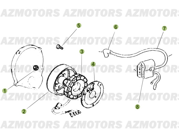 Allumage AZMOTORS PiÃ¨ces Beta 50 Motard STANDARD - 2011-2010