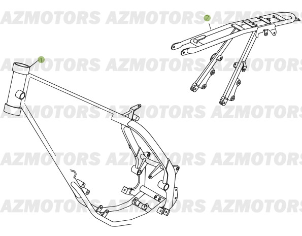 Chassis AZMOTORS PiÃ¨ces Beta 50 Motard STANDARD - 2011-2010