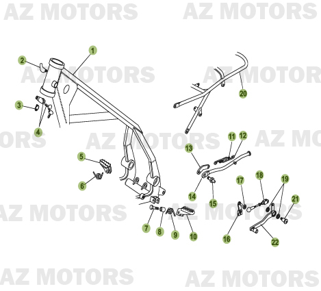 Accessoires Du Chassis AZMOTORS PiÃ¨ces Beta 50 Motard TRACK - 2008
