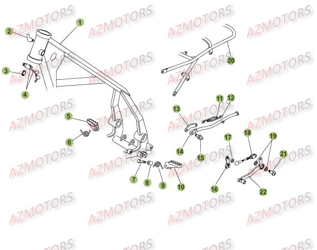 Accessoires Du Chassis AZMOTORS PiÃ¨ces Beta 50 Motard TRACK - 2009