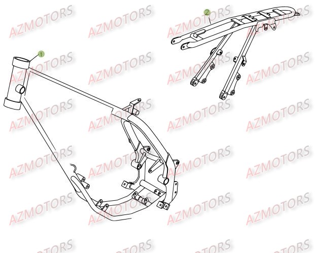 Chassis AZMOTORS PiÃ¨ces Beta 50 Motard TRACK - 2009