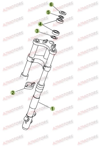 Fourche AZMOTORS PiÃ¨ces Beta 50 Motard TRACK - 2009