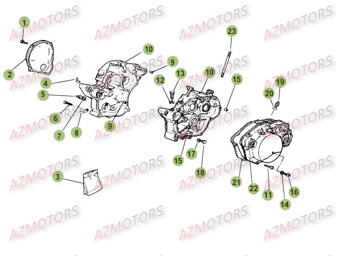 Carter AZMOTORS PiÃ¨ces Beta 50 Motard TRACK - 2015-2014