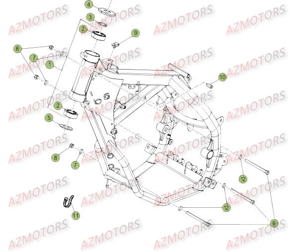 Chassis AZMOTORS PiÃ¨ces Beta 50 Motard TRACK - 2015-2014