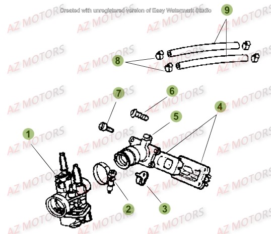 Carburateur AZMOTORS PiÃ¨ces Beta 50 Motard TRACK - 2016