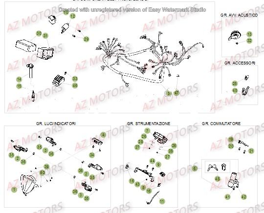 Equipement Electrique AZMOTORS PiÃ¨ces Beta 50 Motard TRACK - 2016