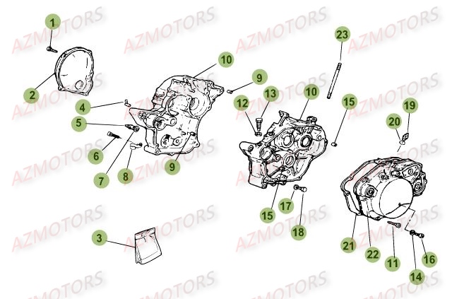 Carter AZMOTORS PiÃ¨ces Beta 50 Motard TRACK - 2017