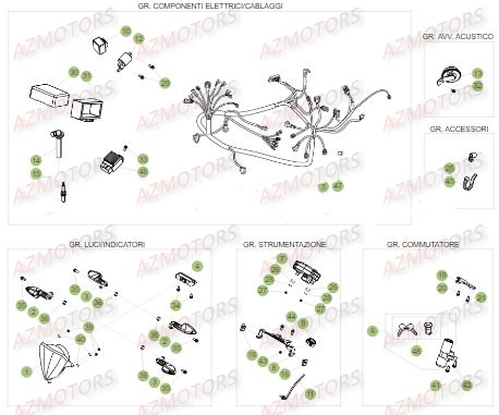 Equipement Electrique AZMOTORS PiÃ¨ces Beta 50 Motard TRACK - 2017
