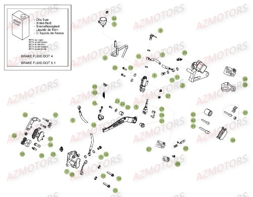 Freins AZMOTORS PiÃ¨ces Beta 50 Motard TRACK - 2017