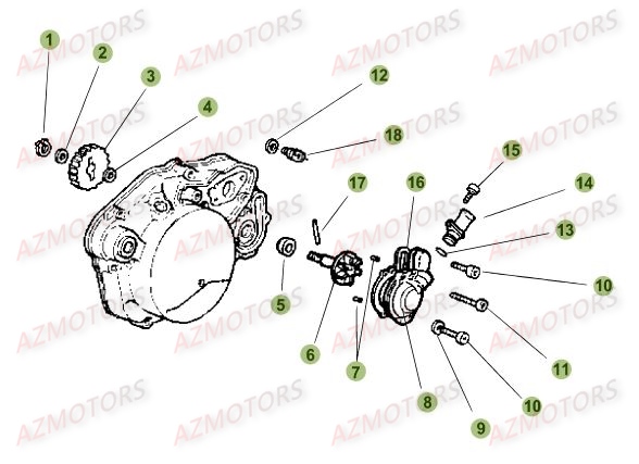 Pompe A Eau AZMOTORS PiÃ¨ces Beta 50 Motard TRACK - 2017