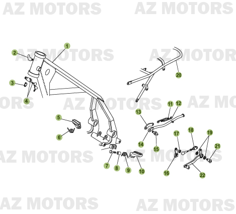 Accessoires Du Chassis AZMOTORS PiÃ¨ces Beta 50 Motard TRACK - 2011-2010