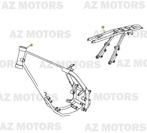Chassis AZMOTORS PiÃ¨ces Beta 50 Motard TRACK - 2011-2010