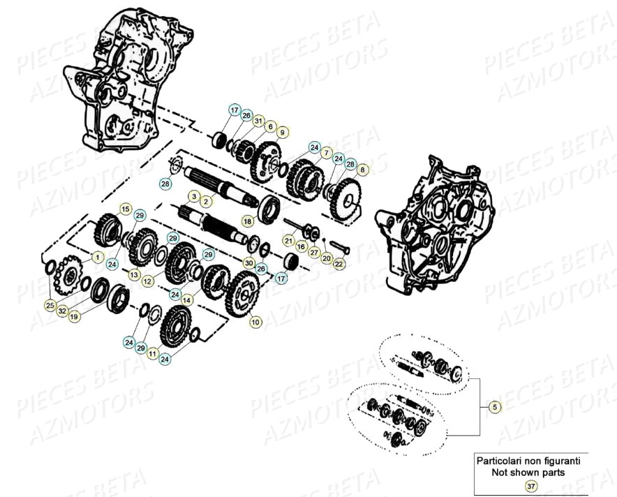 Boite A Vitesses AZMOTORS Pieces Beta 50 RR RACING - 2020