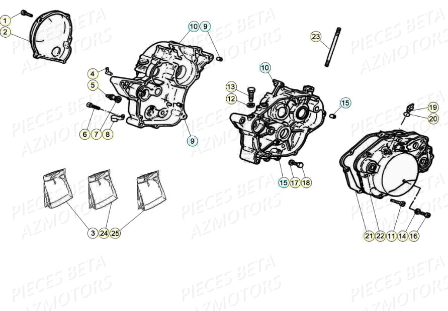 Carter AZMOTORS Pieces Beta 50 RR RACING - 2020