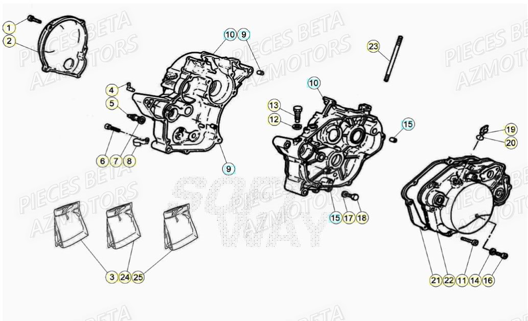 Carter AZMOTORS Pieces Beta 50 RR RACING - 2021-2022