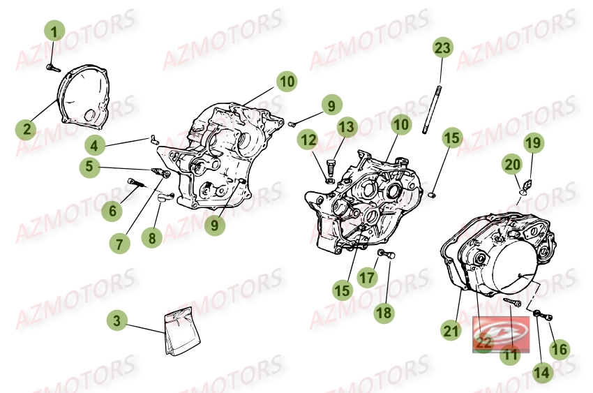 Carter AZMOTORS PiÃ¨ces Beta RR 50 STANDARD - 2014
