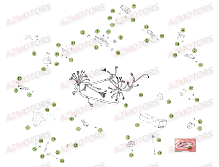 Electricite No Serie 200957 A 201251 AZMOTORS PiÃ¨ces Beta RR 50 STANDARD - 2014