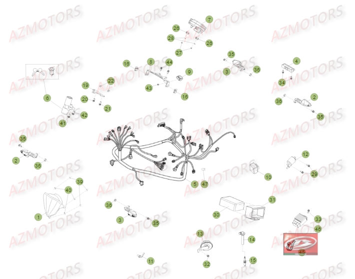 Electricite No Serie 201252 A 299999 AZMOTORS PiÃ¨ces Beta RR 50 STANDARD - 2014