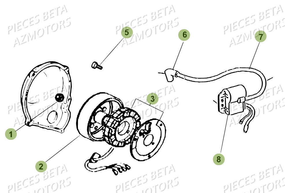 Allumage AZMOTORS PiÃ¨ces Beta RR 50 STANDARD - 2017