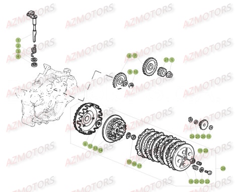 Transmission AZMOTORS PiÃ¨ces Beta RR 50 STANDARD - 2018