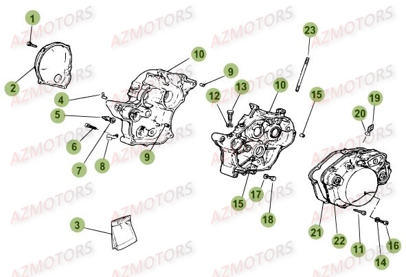 Carter AZMOTORS PiÃ¨ces Beta RR 50 MOTARD SPORT - 2015