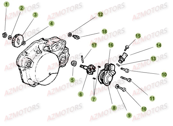 Installation De Refroidissement AZMOTORS PiÃ¨ces Beta RR 50 MOTARD SPORT - 2015
