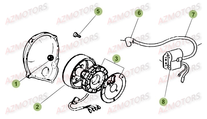 Allumage AZMOTORS PiÃ¨ces Beta 50 RR Motard STANDARD - 2017