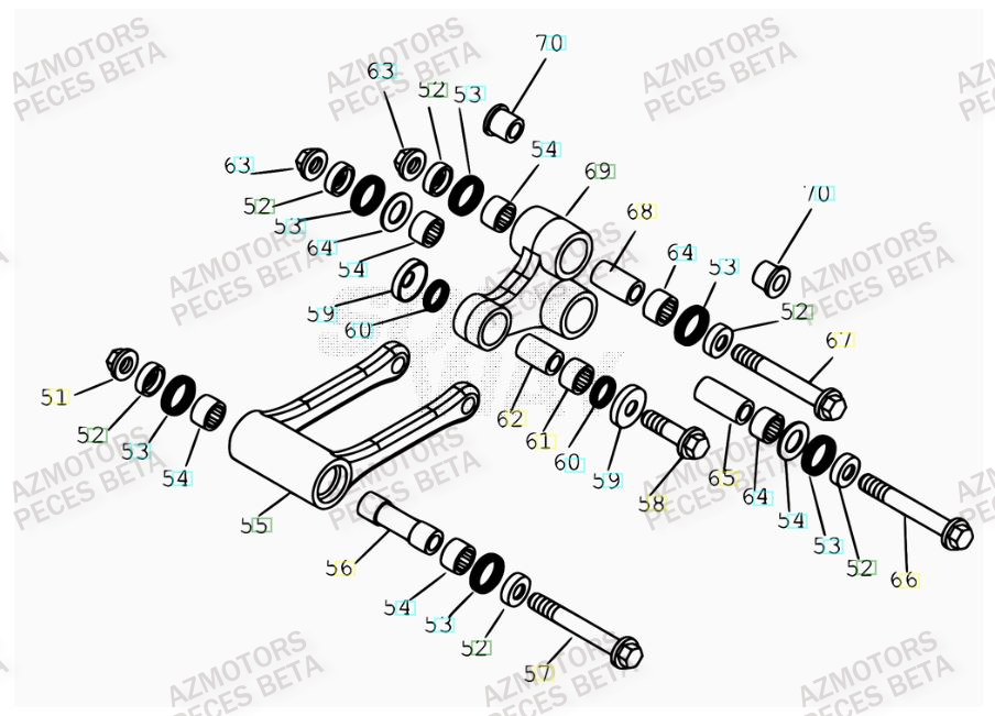 Bielle AZMOTORS PiÃ¨ces BETA RR 4T 525 - 2007
