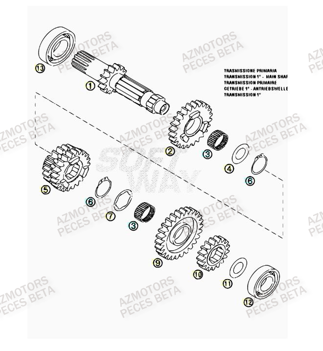 Boite A Vitesses AZMOTORS PiÃ¨ces BETA RR 4T 525 - 2007