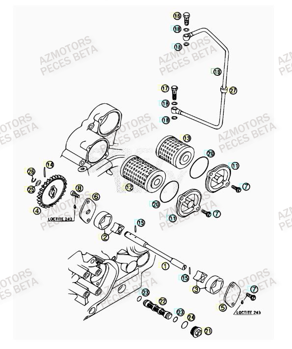Pompe A Huile AZMOTORS PiÃ¨ces BETA RR 4T 525 - 2007