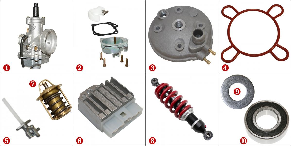 Carburateur Amortisseur AZMOTORS PIECES ACCESSOIRES ADAPTABLES BETA RR / SM 50 ADAPTABLE