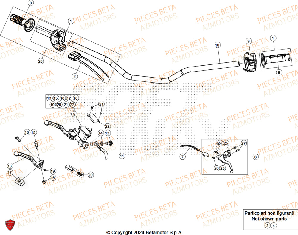 Guidon AZMOTORS PiÃ¨ces ALP 4.0 350 4T - 2025