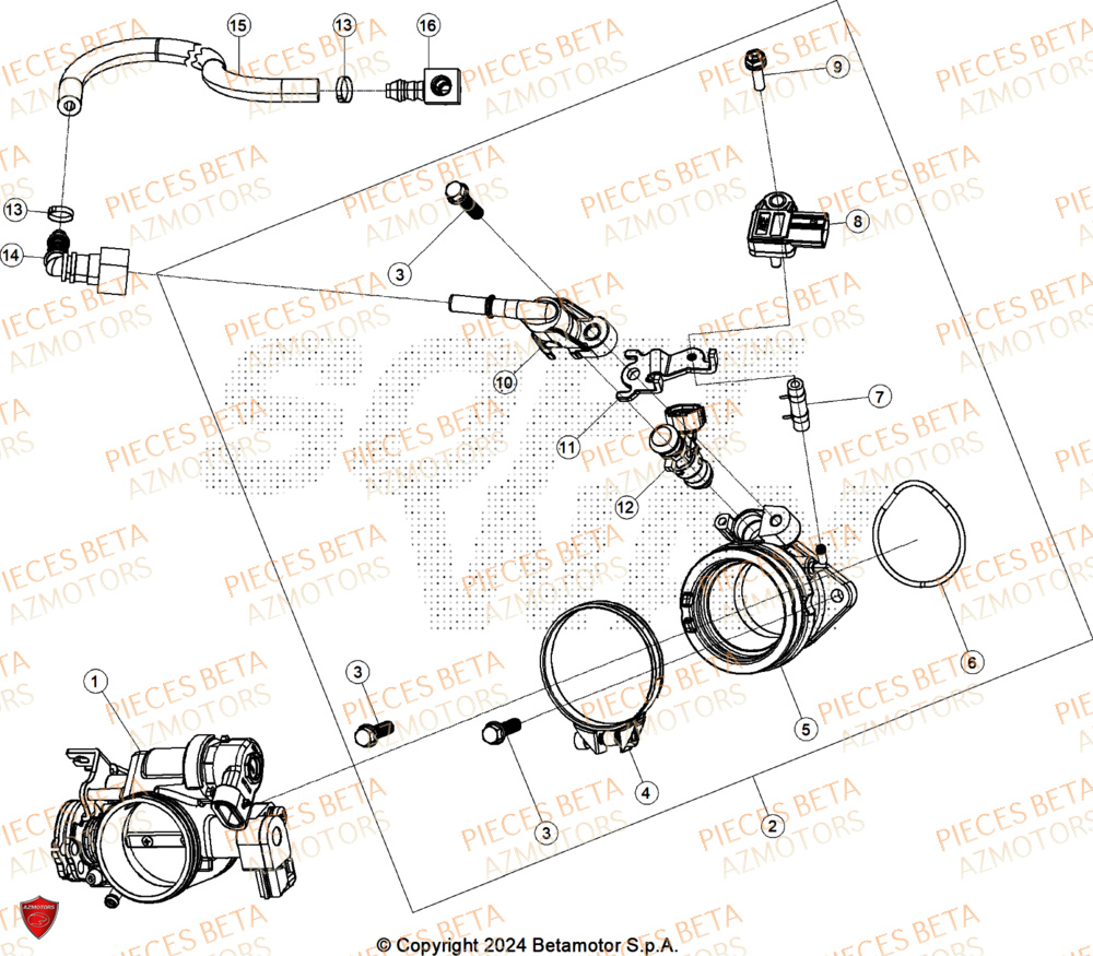 Injection AZMOTORS PiÃ¨ces ALP 4.0 350 4T - 2025
