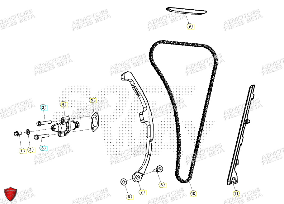 Distribution AZMOTORS PiÃ¨ces ALP 4.0 350 4T - 2024