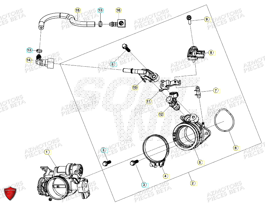Injection AZMOTORS PiÃ¨ces ALP 4.0 350 4T - 2024