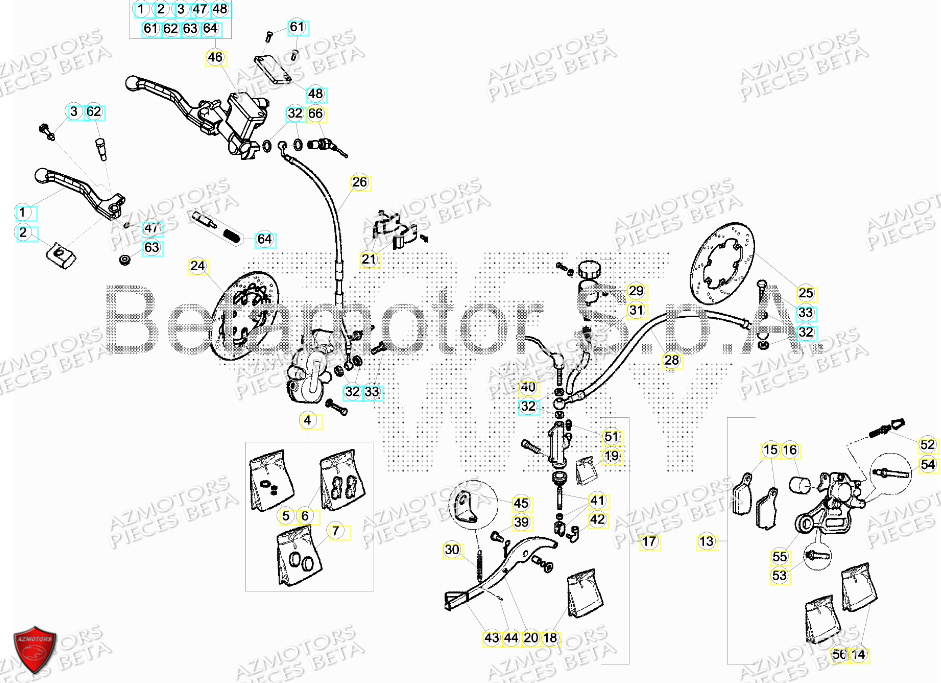Freins AZMOTORS PiÃ¨ces ALP 4.0 350 4T - 2018