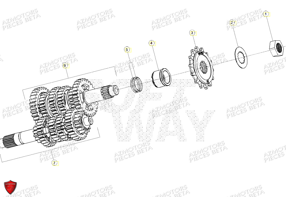 Boite A Vitesses AZMOTORS PiÃ¨ces ALP X 350 4T 2024
