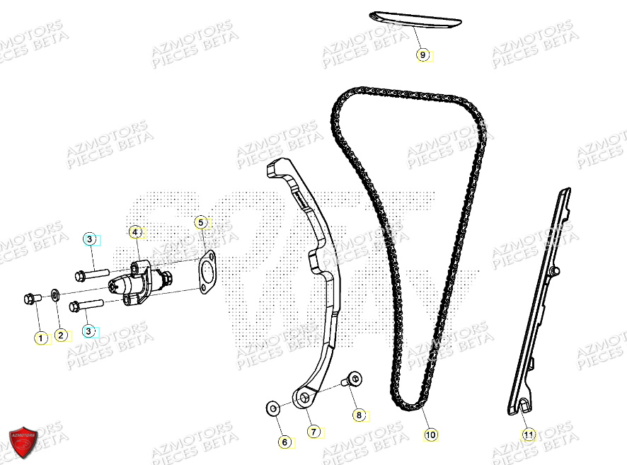 Distribution AZMOTORS PiÃ¨ces ALP X 350 4T 2024
