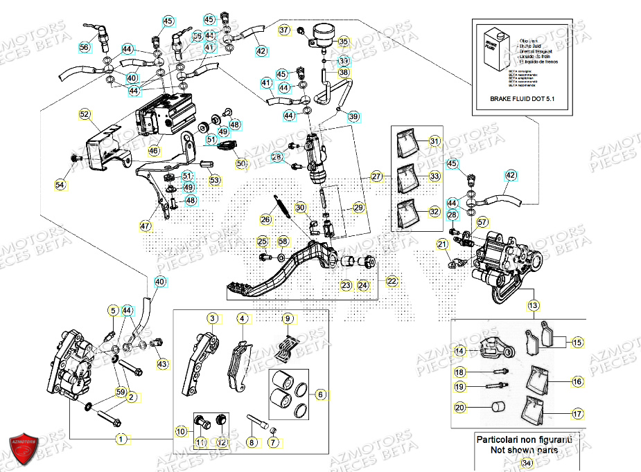 Freins AZMOTORS PiÃ¨ces ALP X 350 4T 2024
