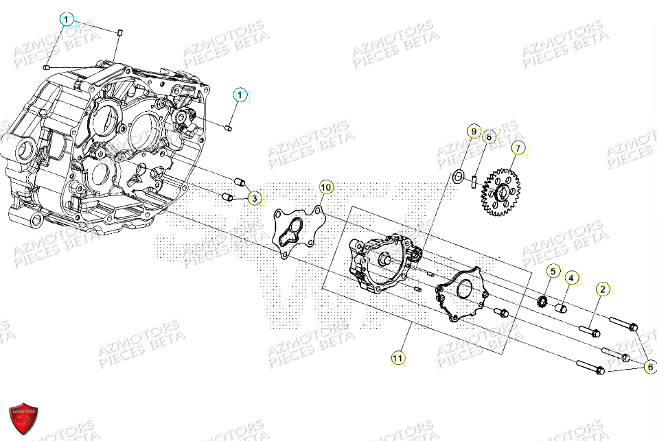 Pompe A Huile AZMOTORS PiÃ¨ces ALP X 350 4T 2024
