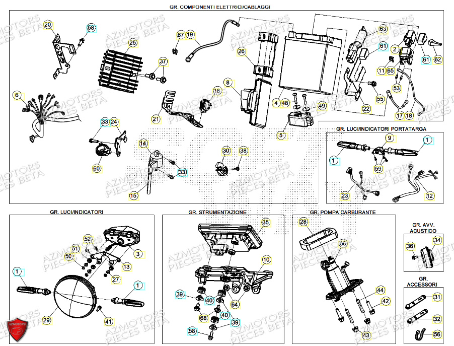 Systeme Electrique AZMOTORS PiÃ¨ces ALP X 350 4T 2024
