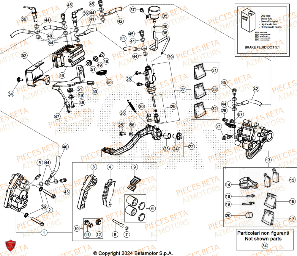 Freins AZMOTORS PiÃ¨ces ALP X 350 4T 2025
