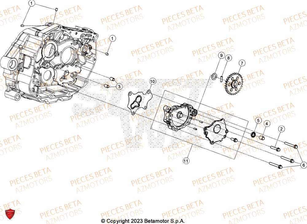 Pompe A Huile AZMOTORS PiÃ¨ces ALP X 350 4T 2025
