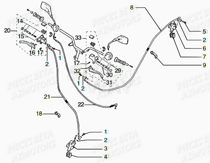 Freins AZMOTORS PiÃ¨ces Scooter 50 ARK LC 2007-2011